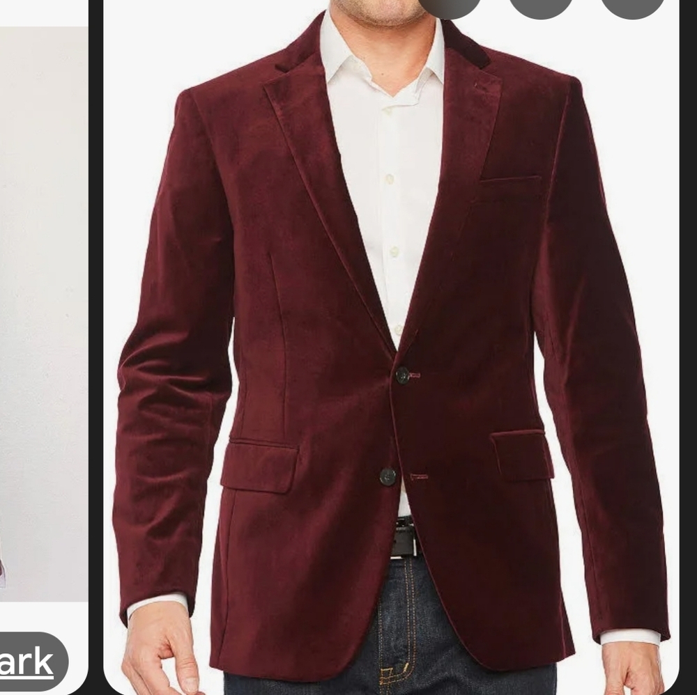Men's Burgundy Blazer